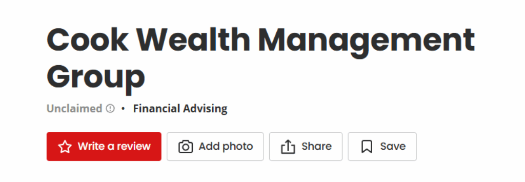Cook Wealth LLC review